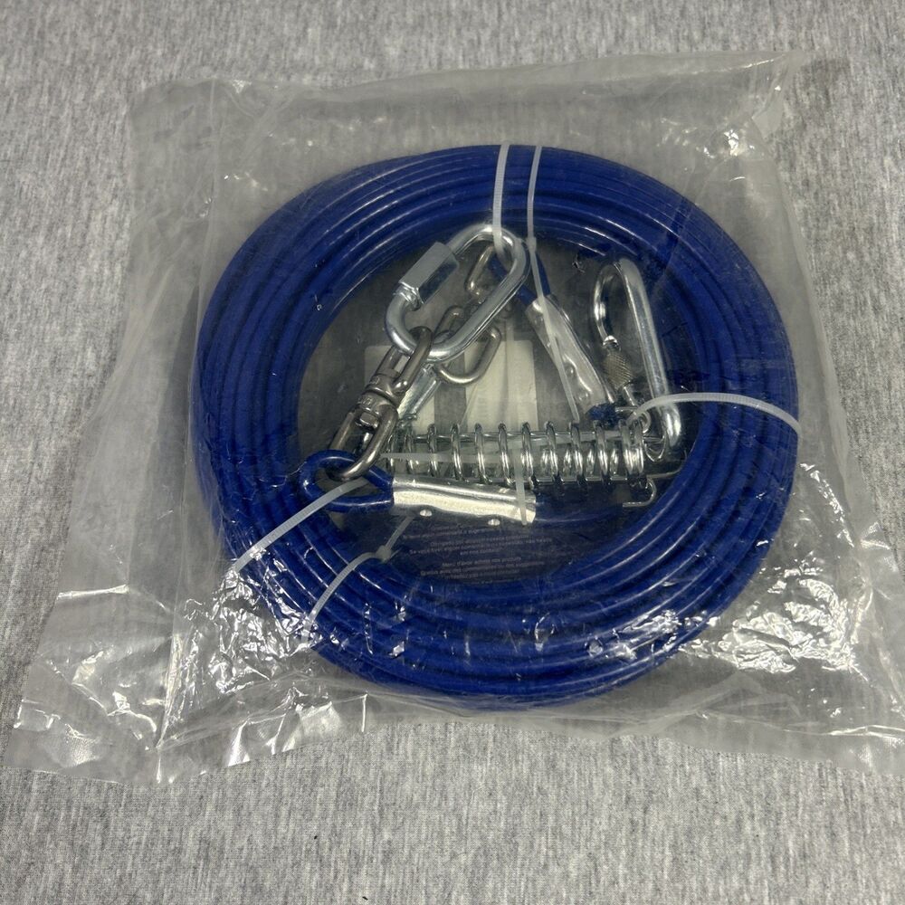 Tie Out Cable for Dogs up to 300Lbs, 65Ft Extra Strong 1Klbs Break Strength NEW - Picture 8 of 8